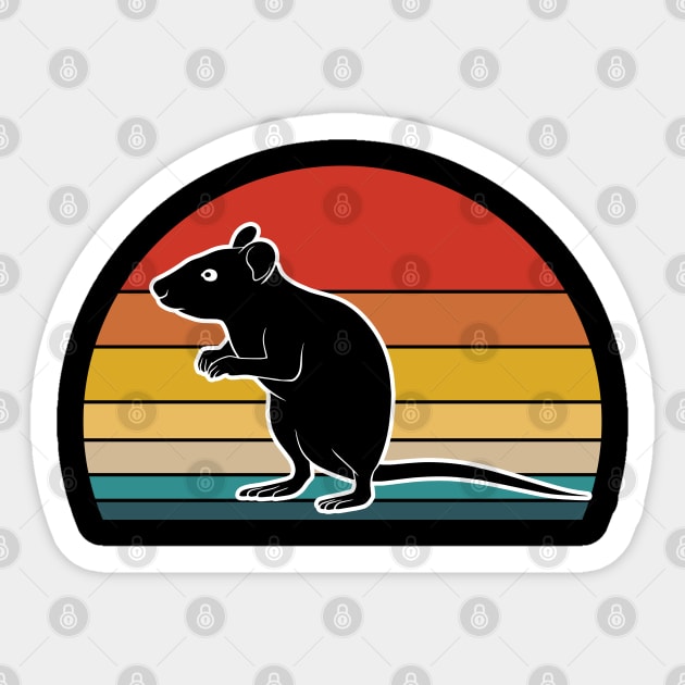 Rat - Rat Retro Sticker by Kudostees